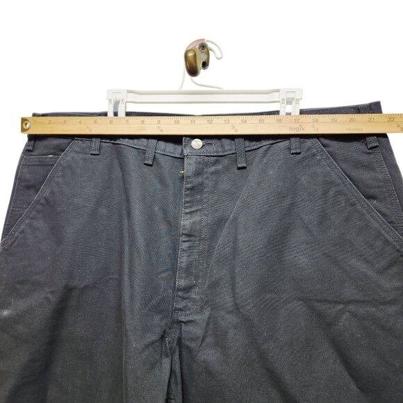 Carhartt Mens Loose Fit Carpenter Pants 44x30 Black Durable Workwear - Picture 7 of 9